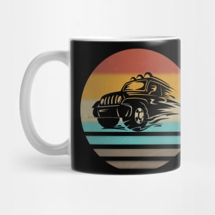 Vintage Jeep Sunset Jeeps Mug